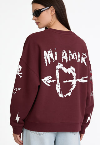 Sweatshirt Loose Fit "Tattoo Mi Amor"