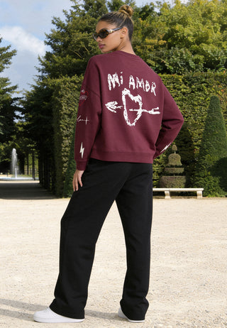 Sweatshirt Loose Fit "Tattoo Mi Amor"