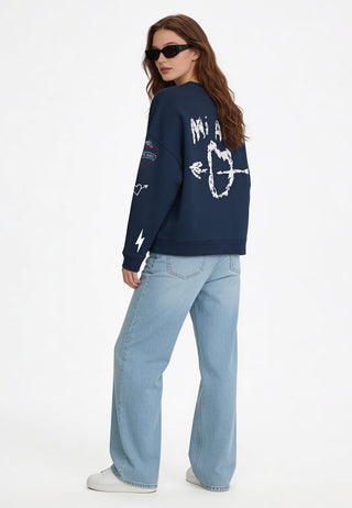 Sweatshirt Loose Fit "Tattoo Mi Amor"
