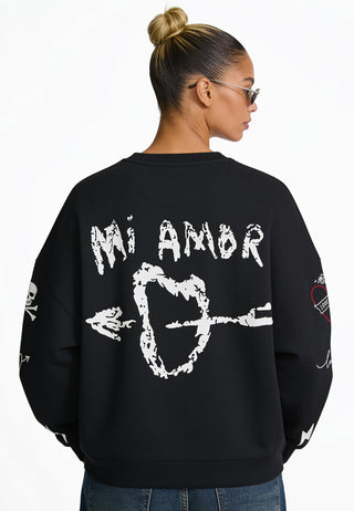 Sweatshirt Loose Fit "Tattoo Mi Amor"