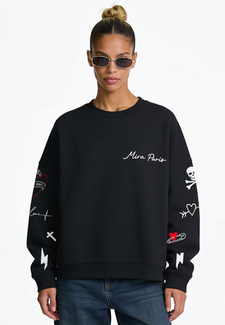 Sweatshirt Loose Fit "Tattoo Mi Amor"