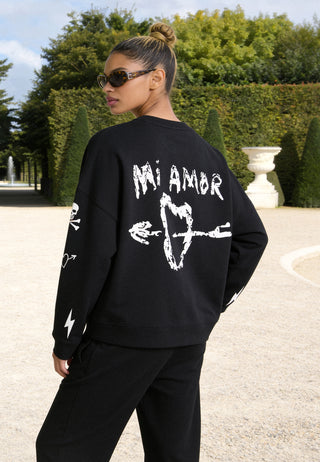 Sweatshirt Loose Fit "Tattoo Mi Amor"