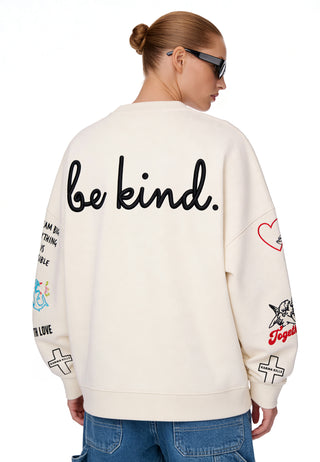Sweatshirt Loose Fit "Tattoo Be Kind"