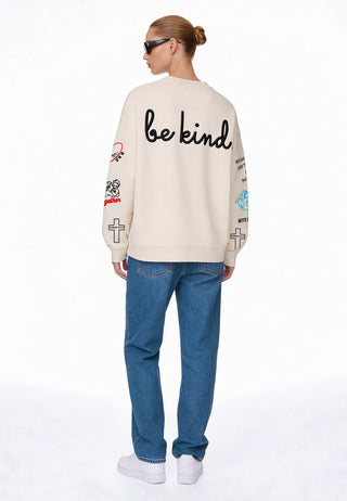 Sweatshirt Loose Fit "Tattoo Be Kind"