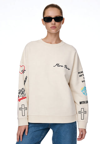 Sweatshirt Loose Fit "Tattoo Be Kind"