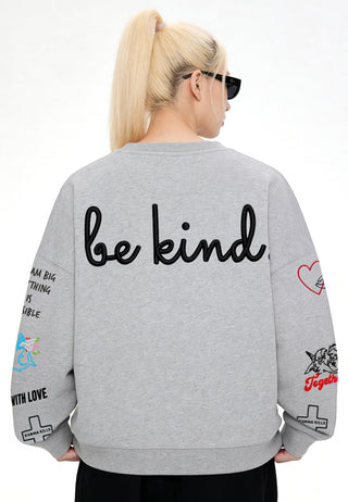 Sweatshirt Loose Fit "Tattoo Be Kind"