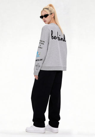 Sweatshirt Loose Fit "Tattoo Be Kind"