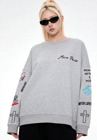 Sweatshirt Loose Fit "Tattoo Be Kind"