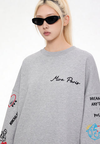 Sweatshirt Loose Fit "Tattoo Be Kind"