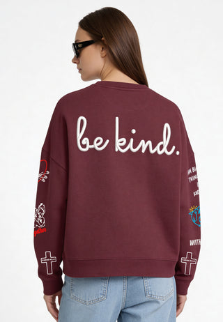 Sweatshirt Loose Fit "Tattoo Be Kind"