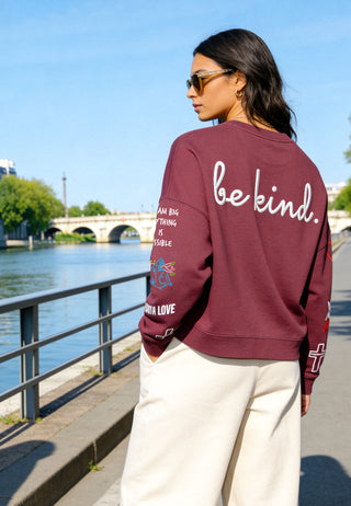 Sweatshirt Loose Fit "Tattoo Be Kind"
