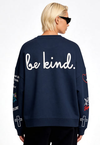 Sweatshirt Loose Fit "Tattoo Be Kind"