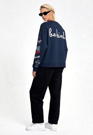 Sweatshirt Loose Fit "Tattoo Be Kind"