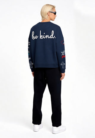 Sweatshirt Loose Fit "Tattoo Be Kind"