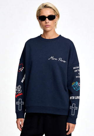 Sweatshirt Loose Fit "Tattoo Be Kind"