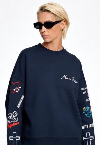 Sweatshirt Loose Fit "Tattoo Be Kind"