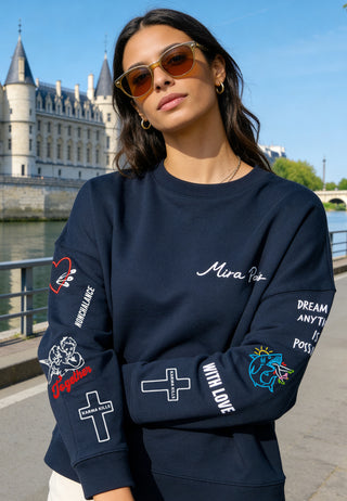 Sweatshirt Loose Fit "Tattoo Be Kind"