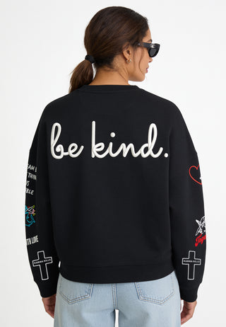 Sweatshirt Loose Fit "Tattoo Be Kind"