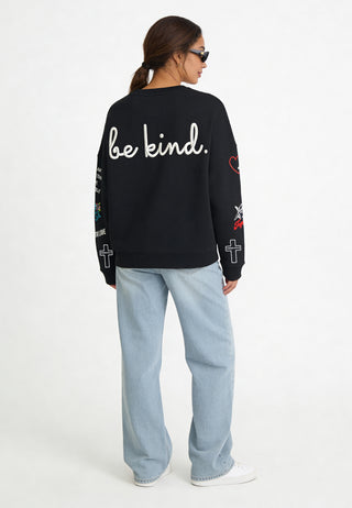 Sweatshirt Loose Fit "Tattoo Be Kind"