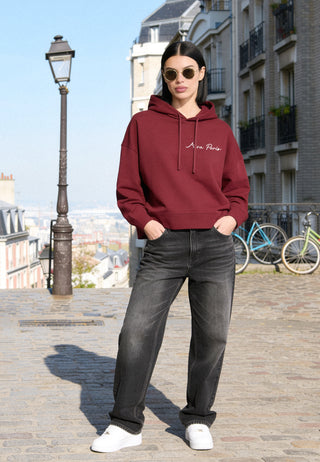 Hoodie Boxy "Roses"
