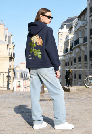 Hoodie Boxy "Roses"