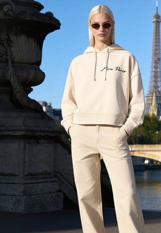 Hoodie Boxy Brodé "Amour"