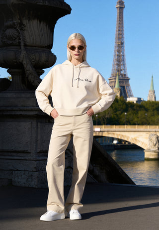 Hoodie Boxy Brodé "Amour"