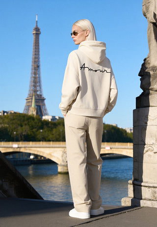 Hoodie Boxy Brodé "Amour"