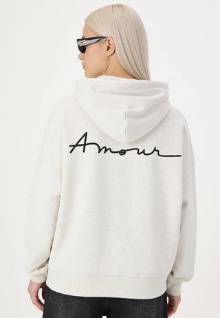 Hoodie Boxy Brodé "Amour"