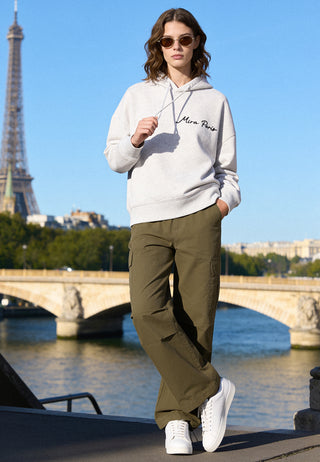 Hoodie Boxy Brodé "Amour"
