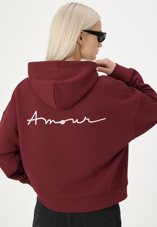 Hoodie Boxy Brodé "Amour"