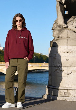 Hoodie Boxy Brodé "Amour"