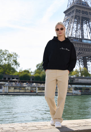 Hoodie Boxy Brodé "Amour"