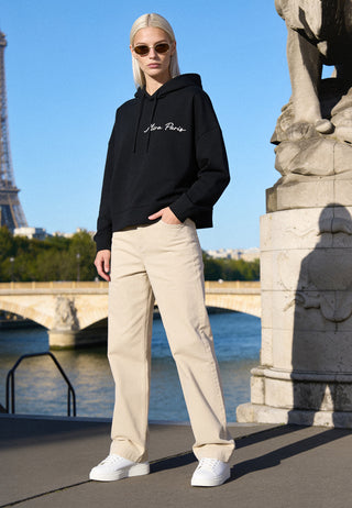 Hoodie Boxy Brodé "Amour"