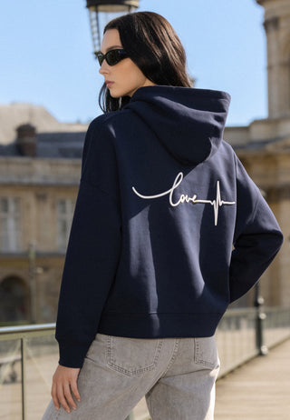 Hoodie Boxy Brodé "Frequency"