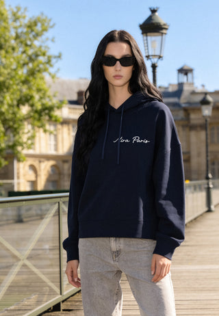 Hoodie Boxy Brodé "Frequency"
