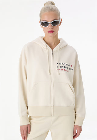 Hoodie Boxy à Zip Brodé "Brutal"