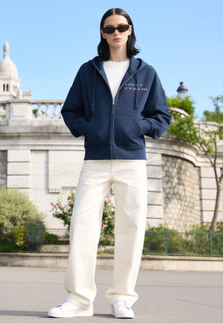 Hoodie Boxy à Zip Brodé "Brutal"
