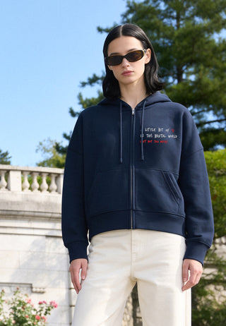 Hoodie Boxy à Zip Brodé "Brutal"