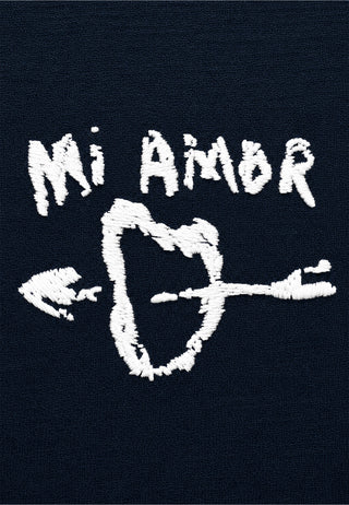 T-shirt Boxy Brodé "Mi Amor"