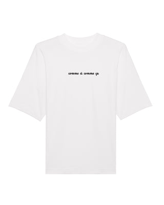 T-shirt Oversize Brodé “Comme Çi Comme Ça”