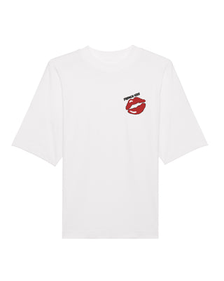 T-shirt Oversize Brodé "French Kiss"