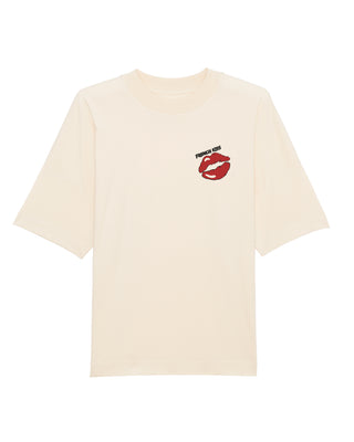 T-shirt Oversize Brodé "French Kiss"