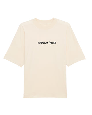 T-shirt Oversize Brodé “Pardon My French"