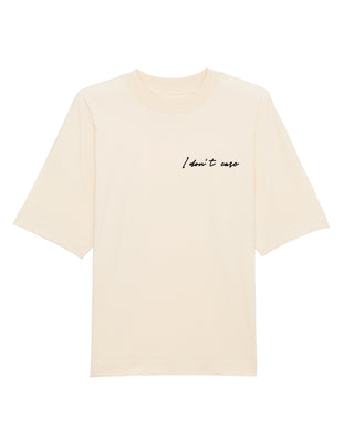 T-shirt Oversize Brodé “I Don't Care"