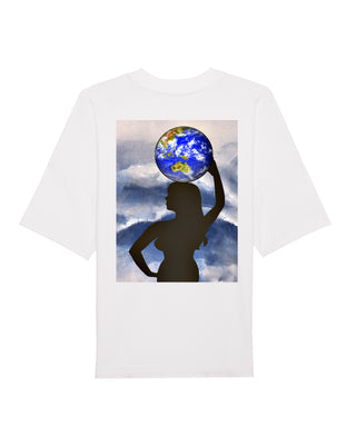 T-shirt Oversize "Who Runs The World"