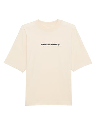 T-shirt Oversize Brodé “Comme Çi Comme Ça”