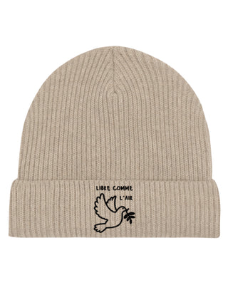 Beanie Fisherman Brodé "Libre Comme l'Air"