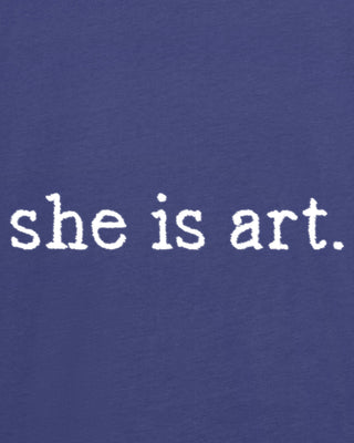 T-shirt Oversize Brodé "She Is Art"