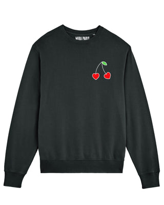 Sweatshirt Vintage Brodé "Cerises"